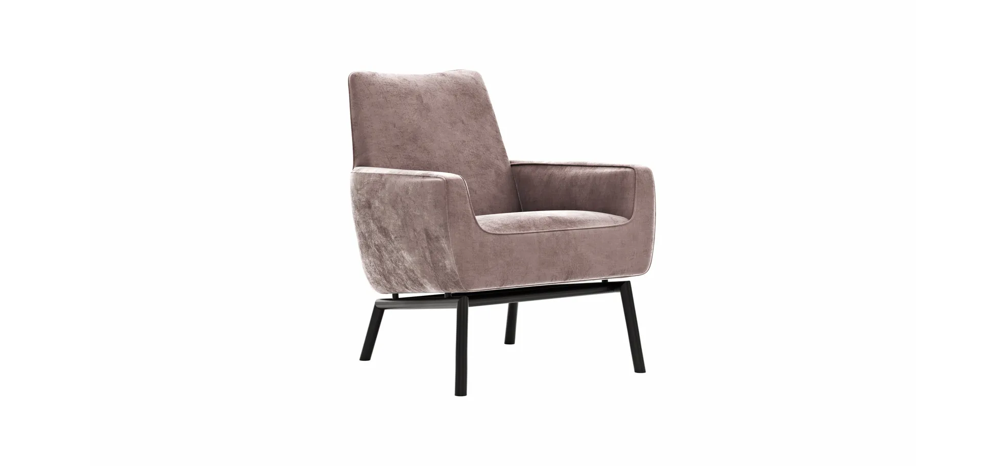 Sessel Matina - Größe L, Velour, Mauve 118997