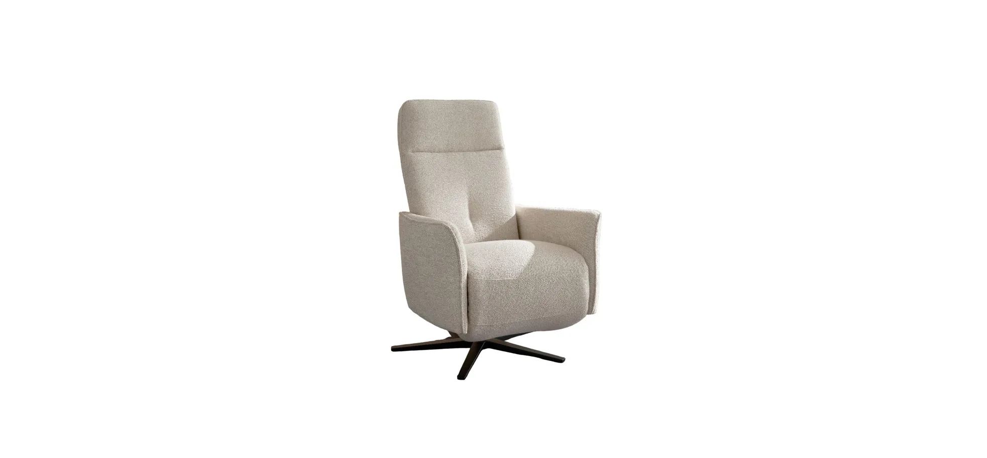 Relaxsessel Amadena - Relaxfunktion (manuell), Stoff, Creme 145984