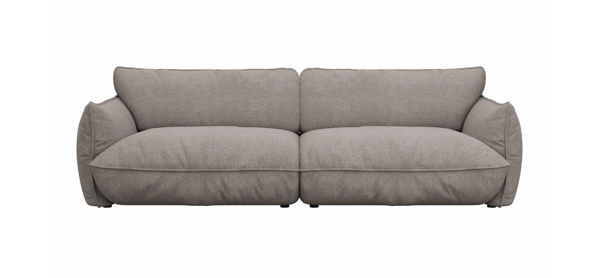 Sofa Fluffy - 4-Sitzer inkl. Rückenlehne verstellbar, Stoff, Taupe 9159048