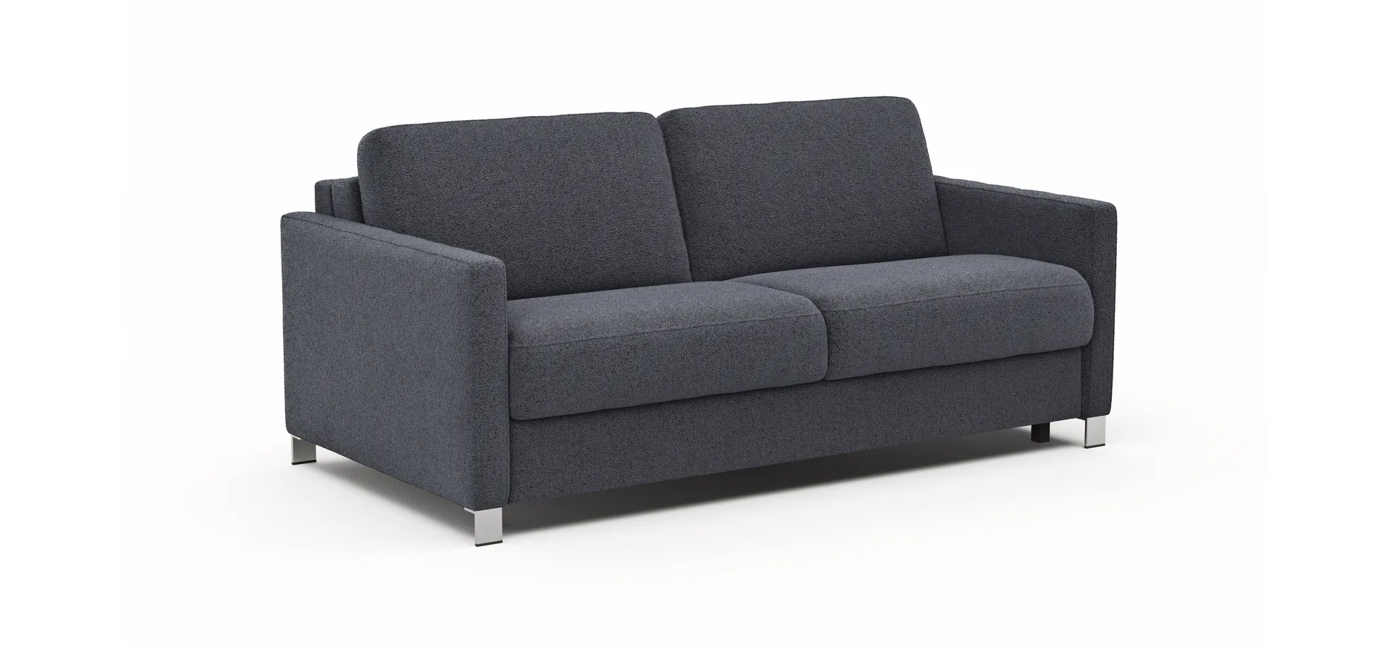Sofa Nuoro - 2,5-Sitzer inkl. Schlaffunktion, Armlehne schmal, Stoff, Eisblau