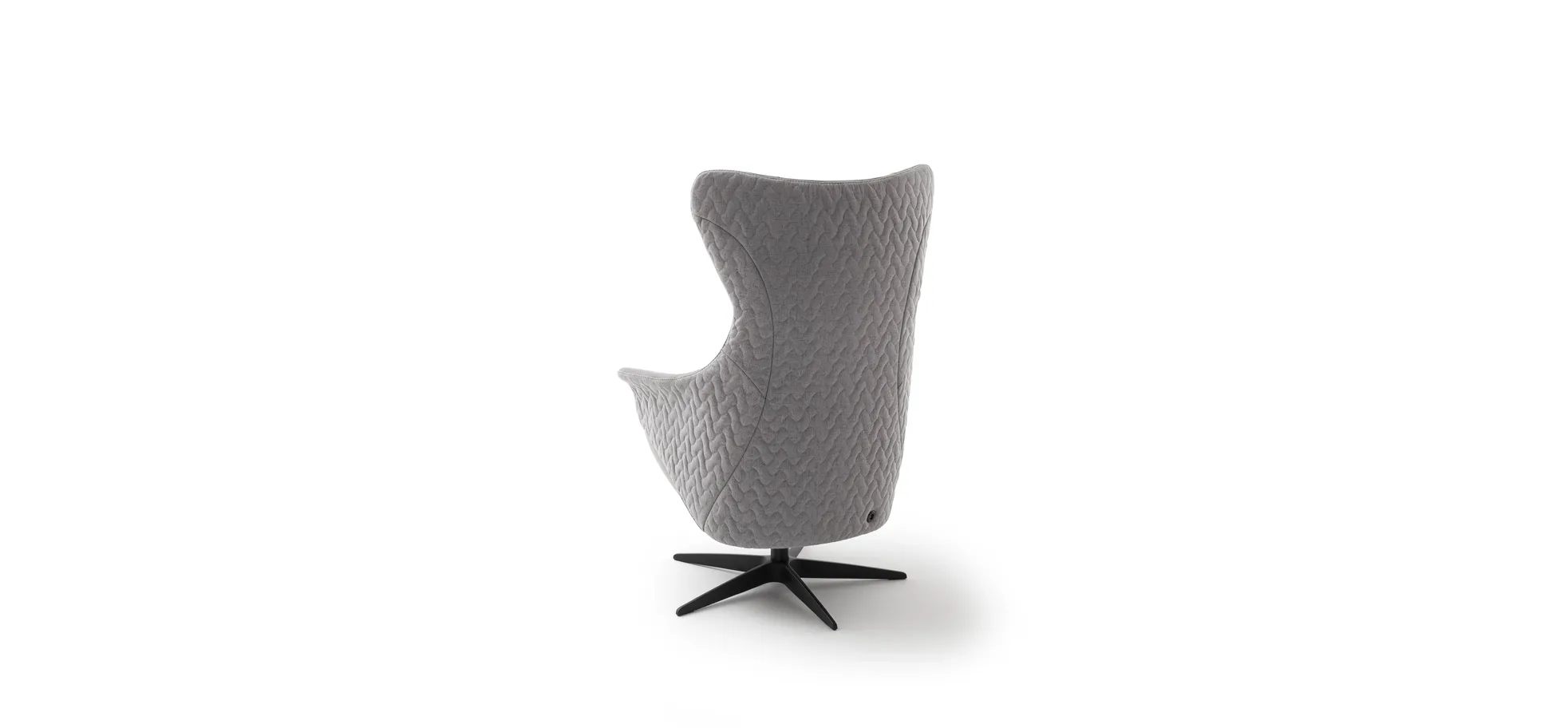 Relaxsessel Follina - Relaxfunktion (motorisch), Leder, Stoff, Grau