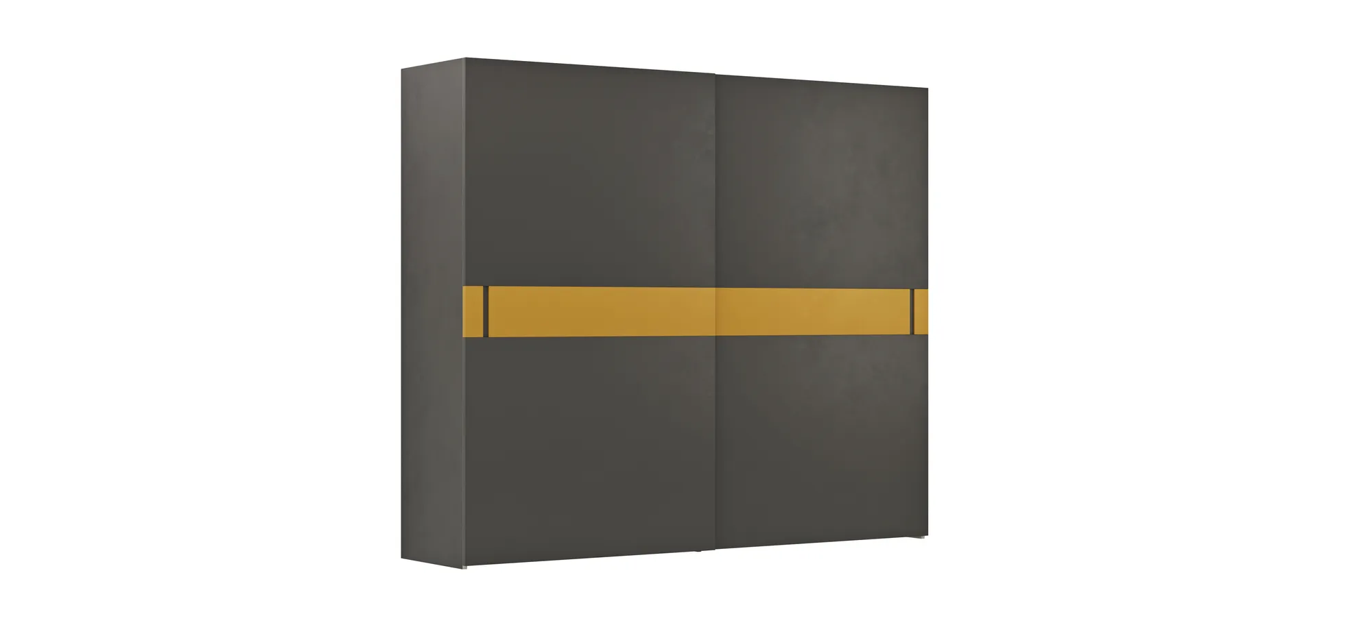 Schiebetürenschrank Loretto - B ca. 280 cm, Lack matt, Anthrazit 107212