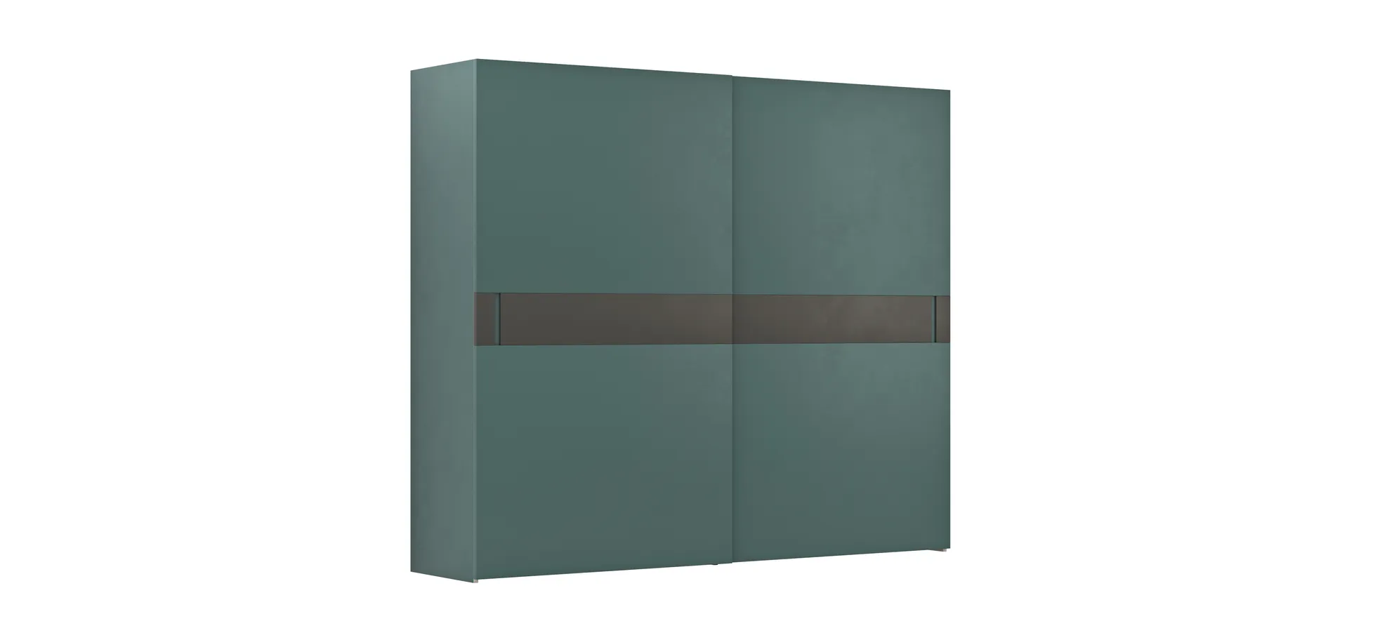 Schiebetürenschrank Loretto - B ca. 280 cm, Lack matt, Salbeigrün 112471
