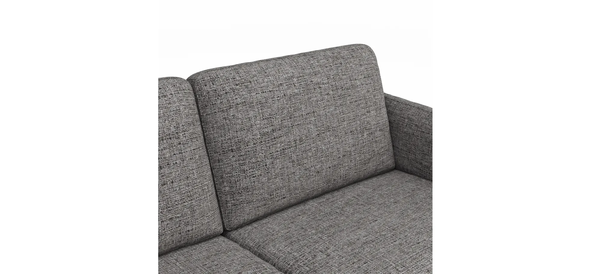 Ecksofa  Enna - Ecke links, 3-Sitzer, Sitzvorzug (motorisch), Stoff, Graphit