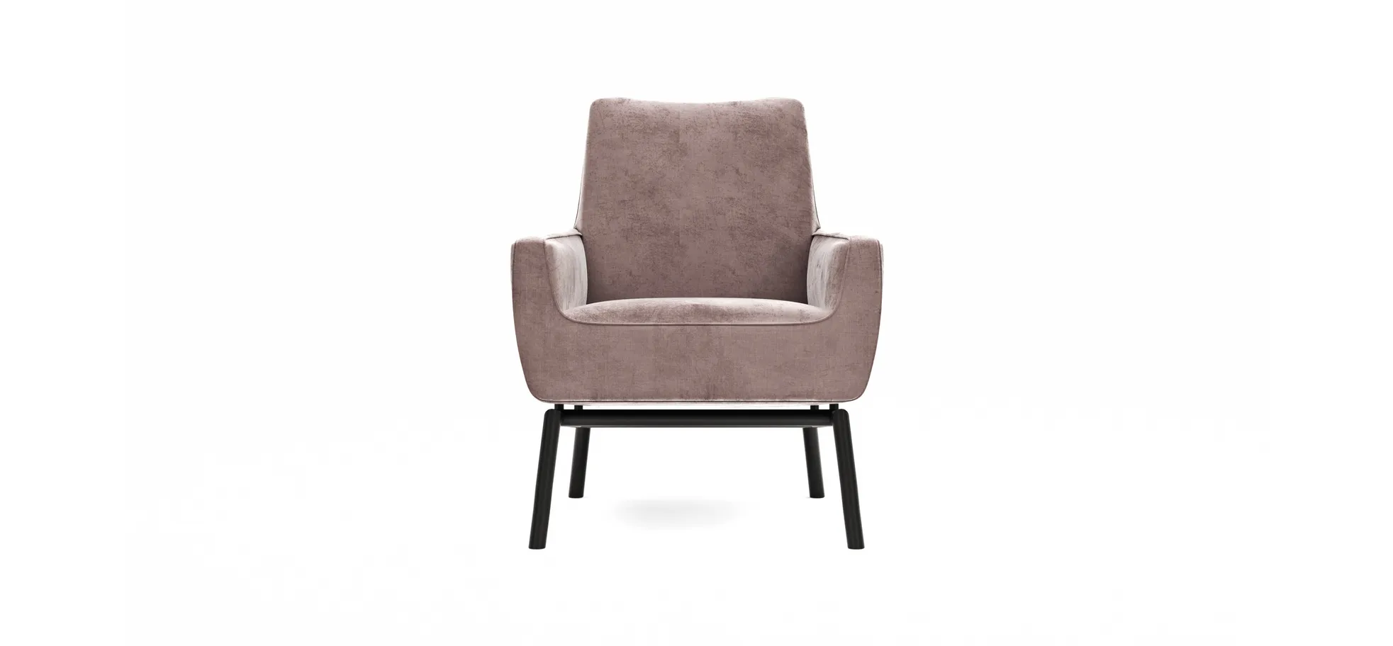 Sessel Matina - Größe L, Velour, Mauve