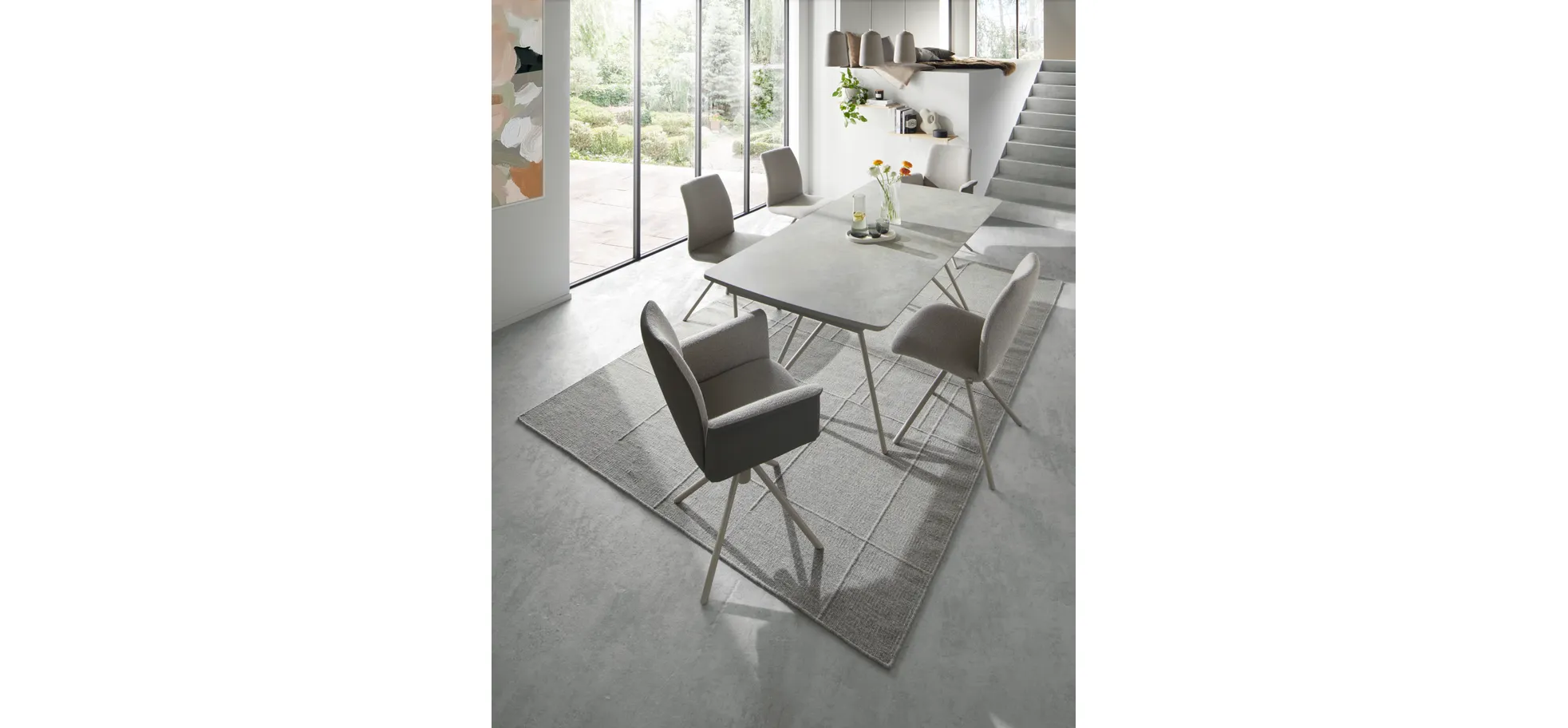 Esstisch Sedana - LB ca. 200x100 cm, HPL, Grau