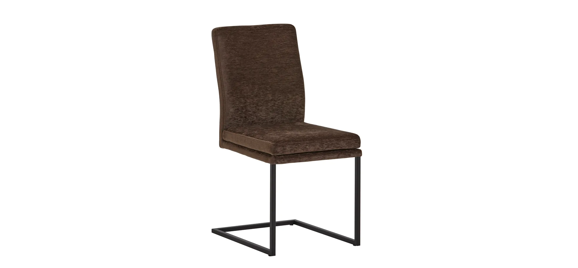 Freischwinger Tuma - Stoff, Dunkelbraun 134041