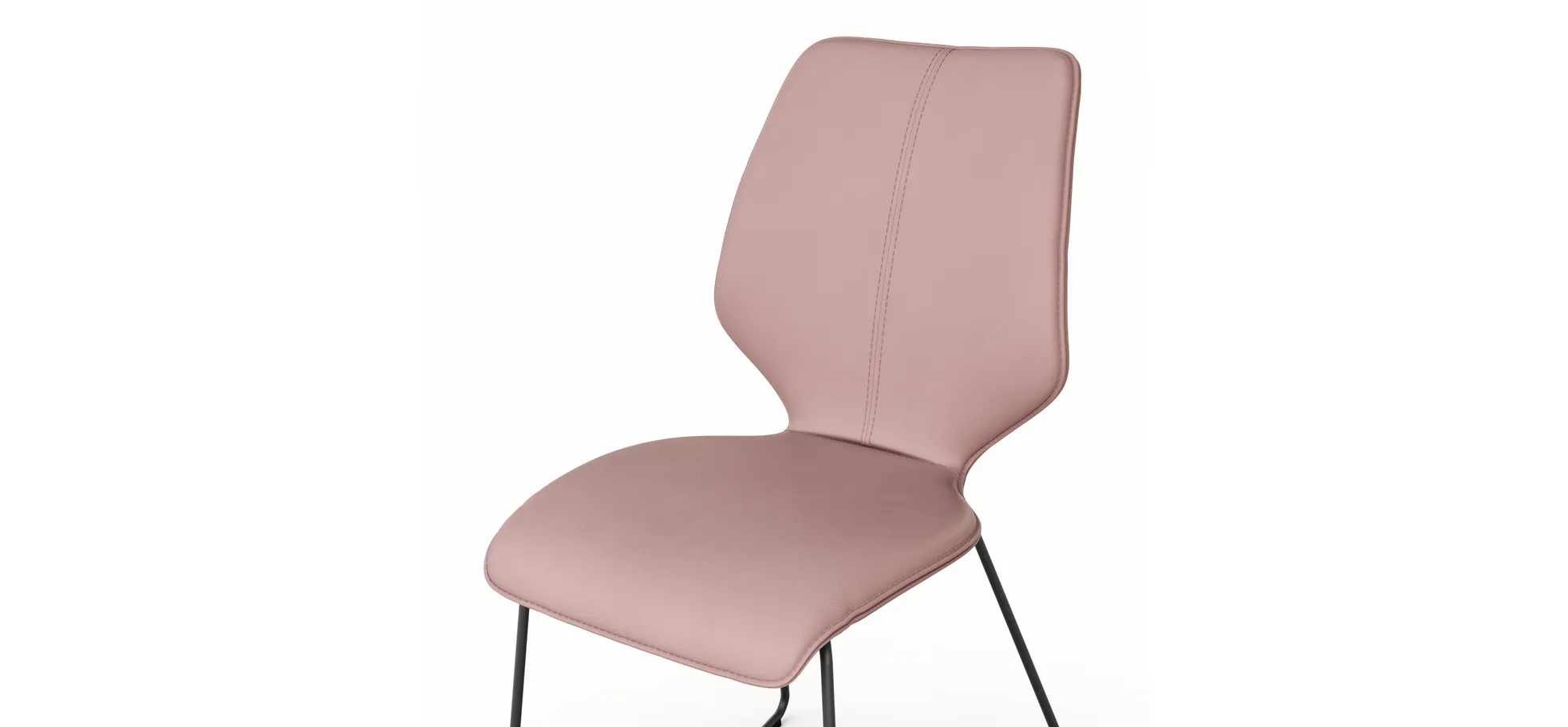 Stuhl Penthouse - Leder, Mauve, Kufen, Anthrazit