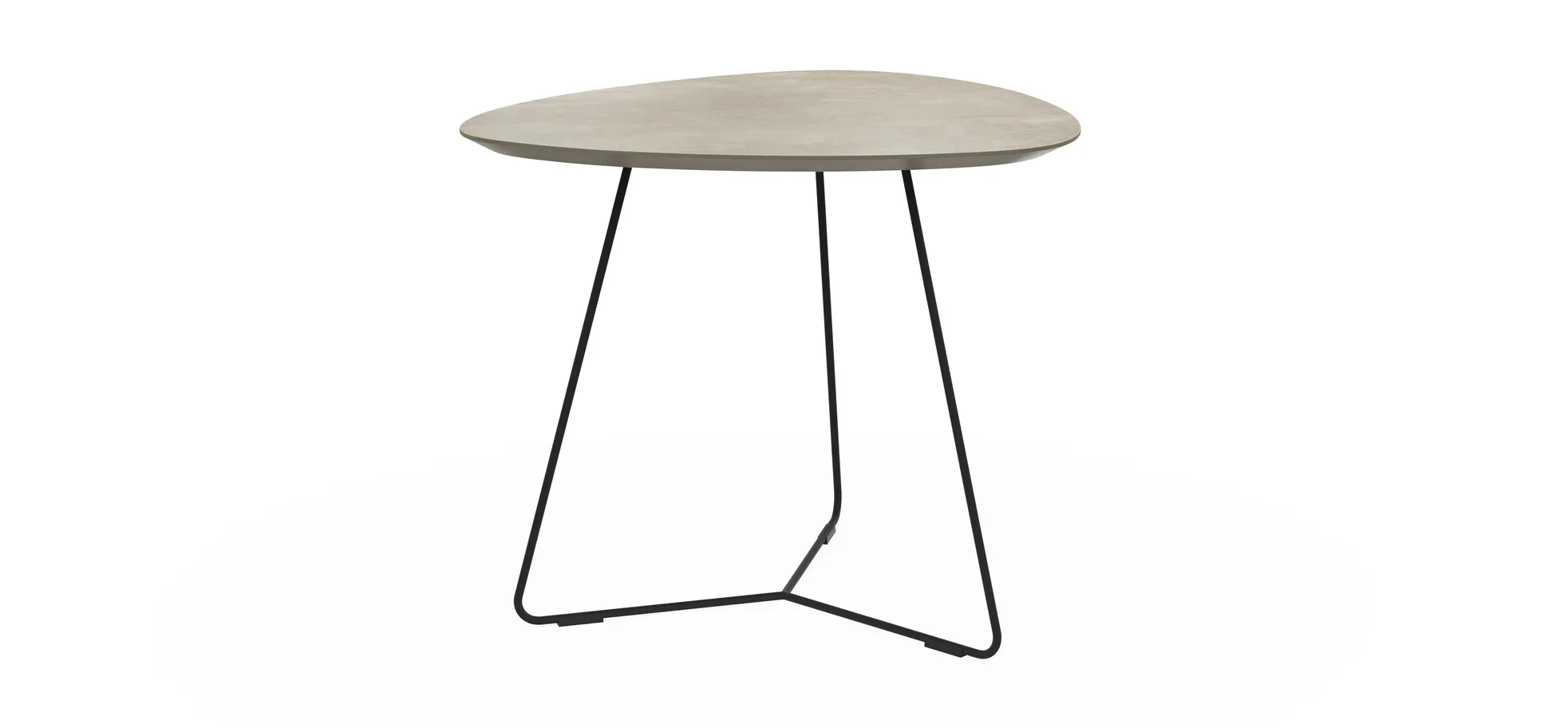 Ecktisch Fano - LBH ca. 59x50x50 cm, HPL Laminat, Grau 109059
