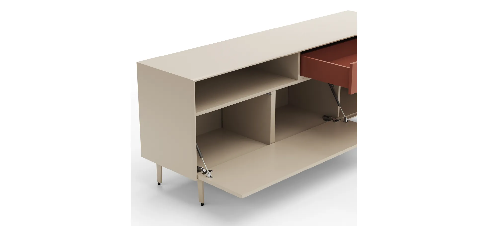 Sideboard Colore - B ca. 180 cm, Lack, Kaschmir