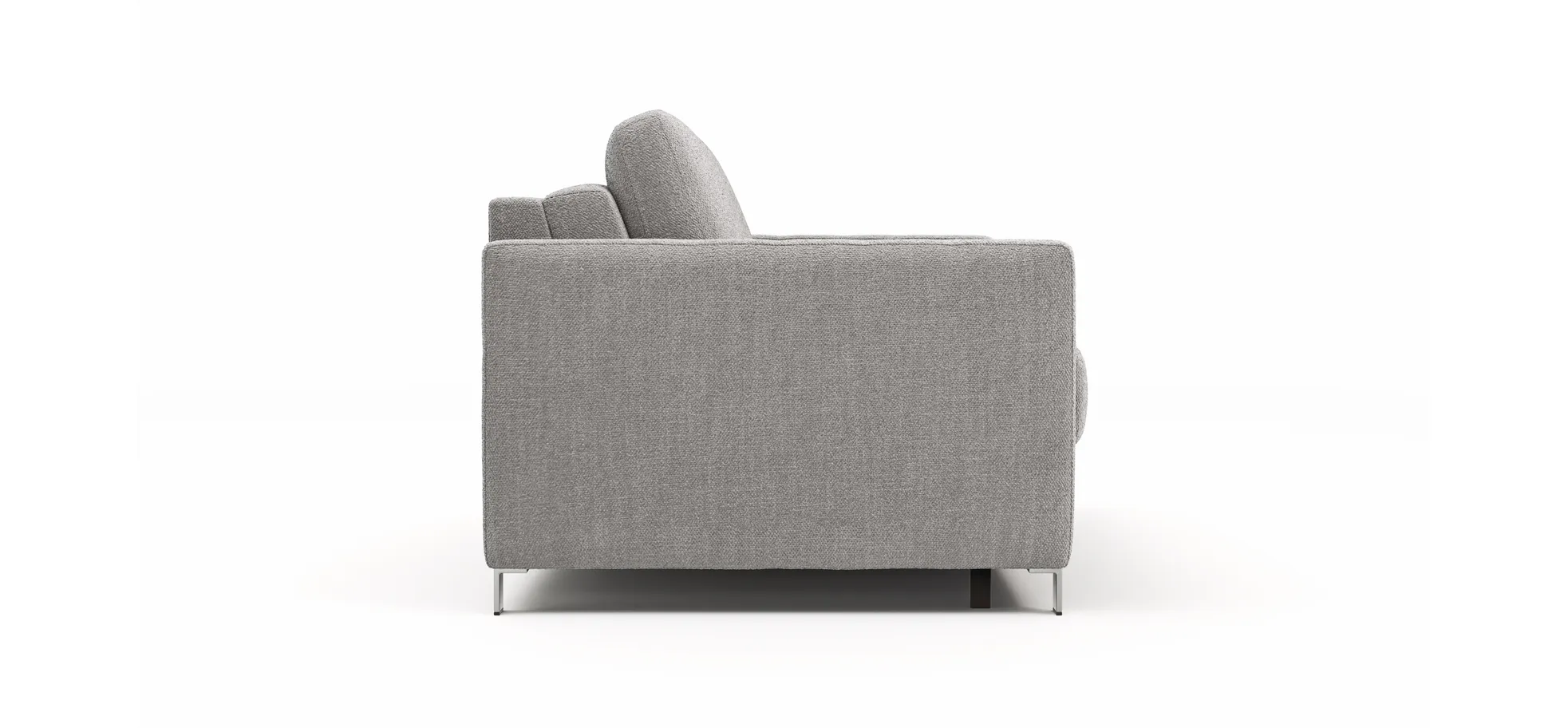 Sofa Nuoro - 2,5-Sitzer inkl. Schlaffunktion, Armlehne schmal, Stoff, Grau