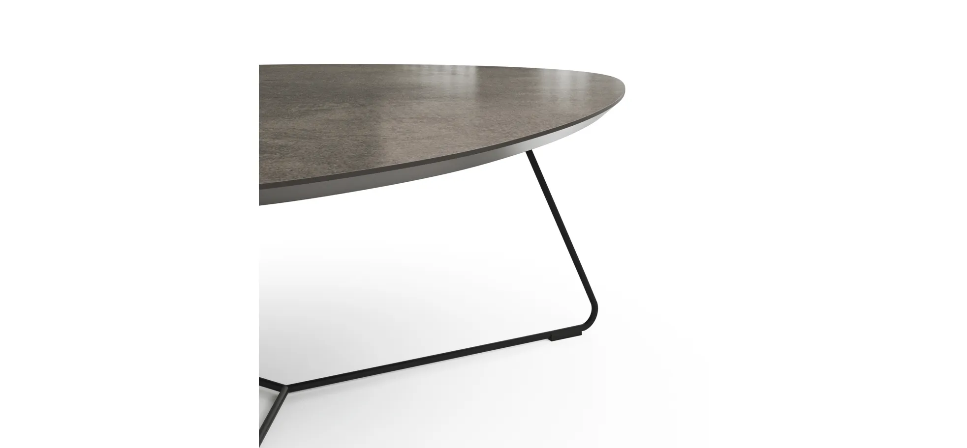 Couchtisch Fano - LBH ca. 87x78x33 cm, HPL Laminat, Graubraun