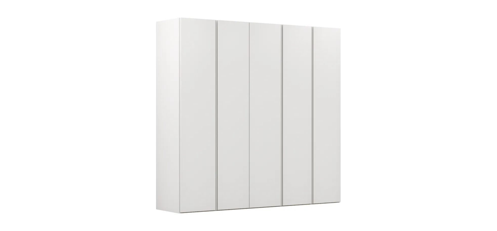 Drehtürenschrank Loretto - B ca. 254 cm, Melamin matt, Weiß 101956