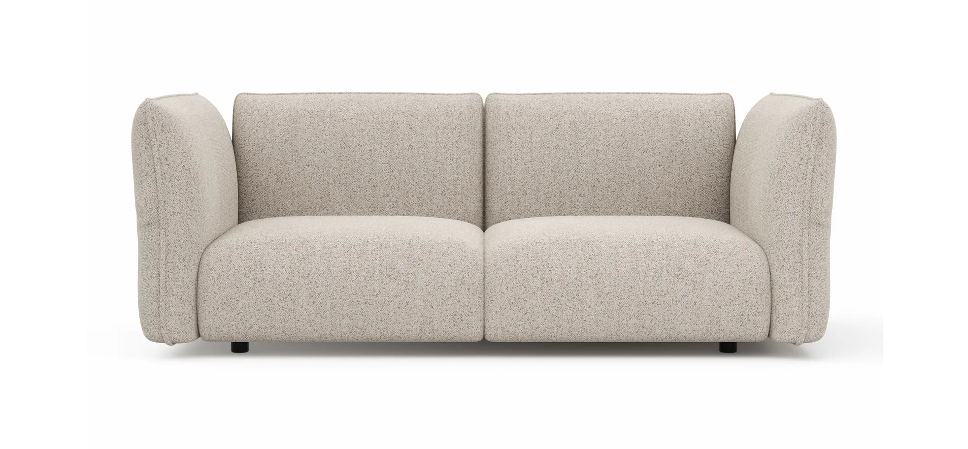 Sofa Motone - 3-Sitzer, Stoff, Beige