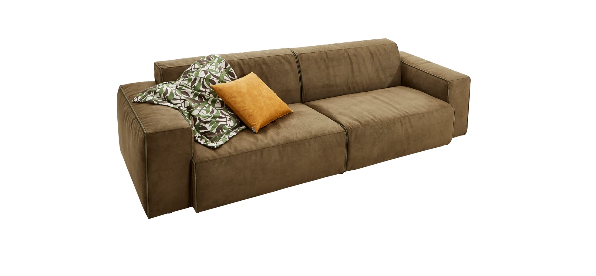 Sofa Elementos - 3 Sitzer, Stoff, Olive