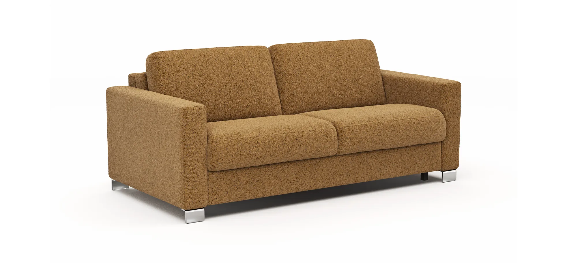Sofa Nuoro - 2,5-Sitzer inkl. Schlaffunktion, Armlehne 1, Stoff, Cognac