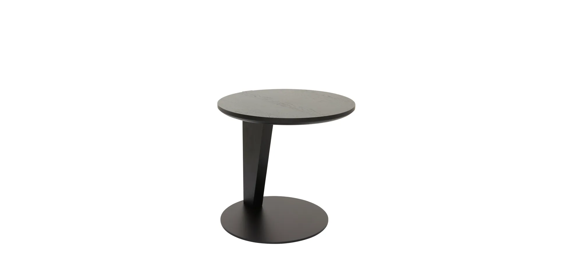 Beistelltisch Cono - DH ca. 42x41 cm, Eiche massiv, Schwarz 9150041