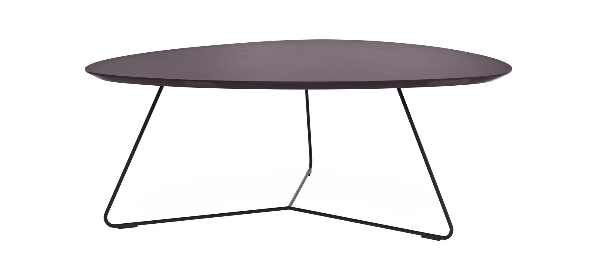 Couchtisch Fano - LBH ca. 96x86x38 cm, Fenix, Aubergine 3027505