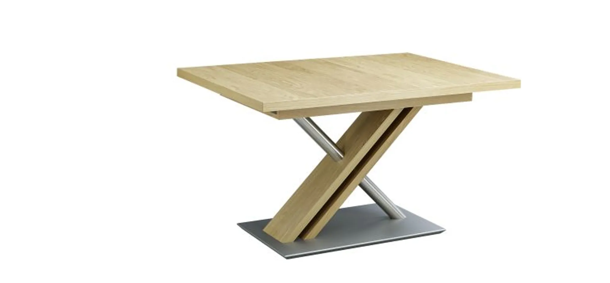 Esstisch EM 8310 - LB ca. 130x90 cm, Wildeiche natur lackiert