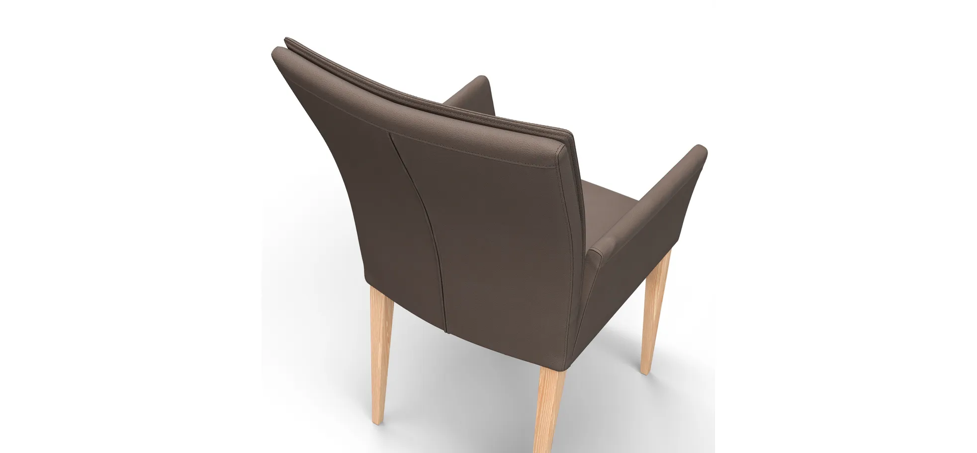 Armlehnstuhl Floriana - Leder, Espresso