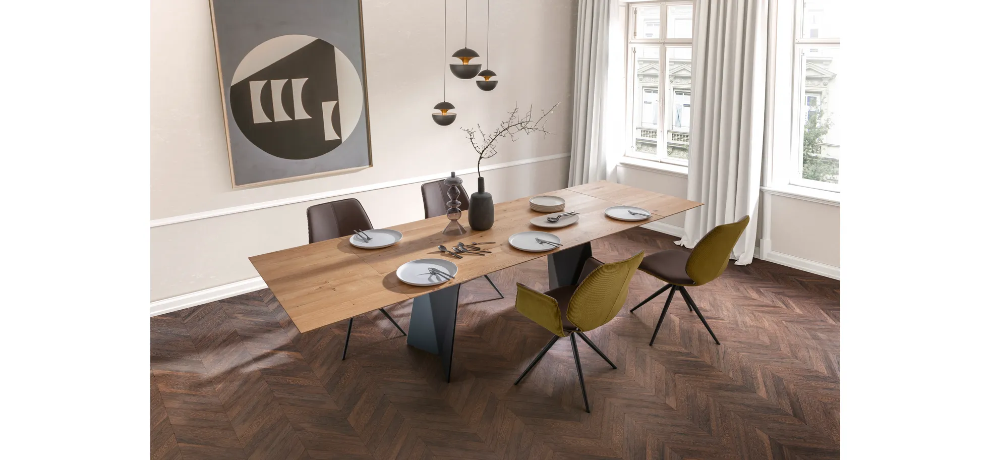 Armlehnstuhl Penthouse comfy - Drehbar, Kunstleder Dunkelbraun, Stoff, Pistazie