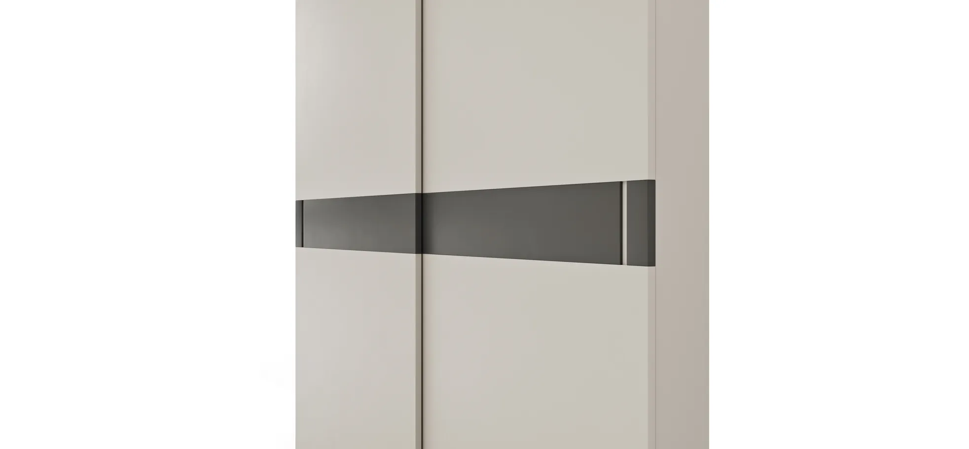Schiebetürenschrank Loretto - B ca. 280 cm, Lack matt, Perlmutt