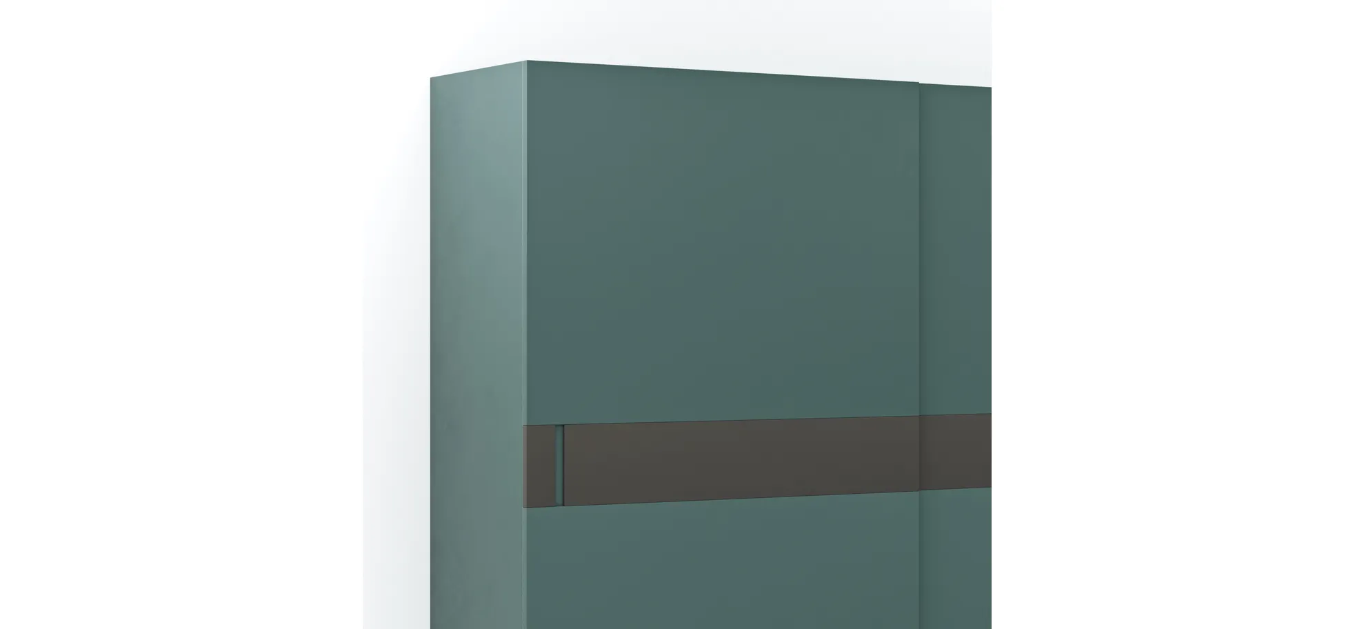 Schiebetürenschrank Loretto - B ca. 280 cm, Lack matt, Salbeigrün
