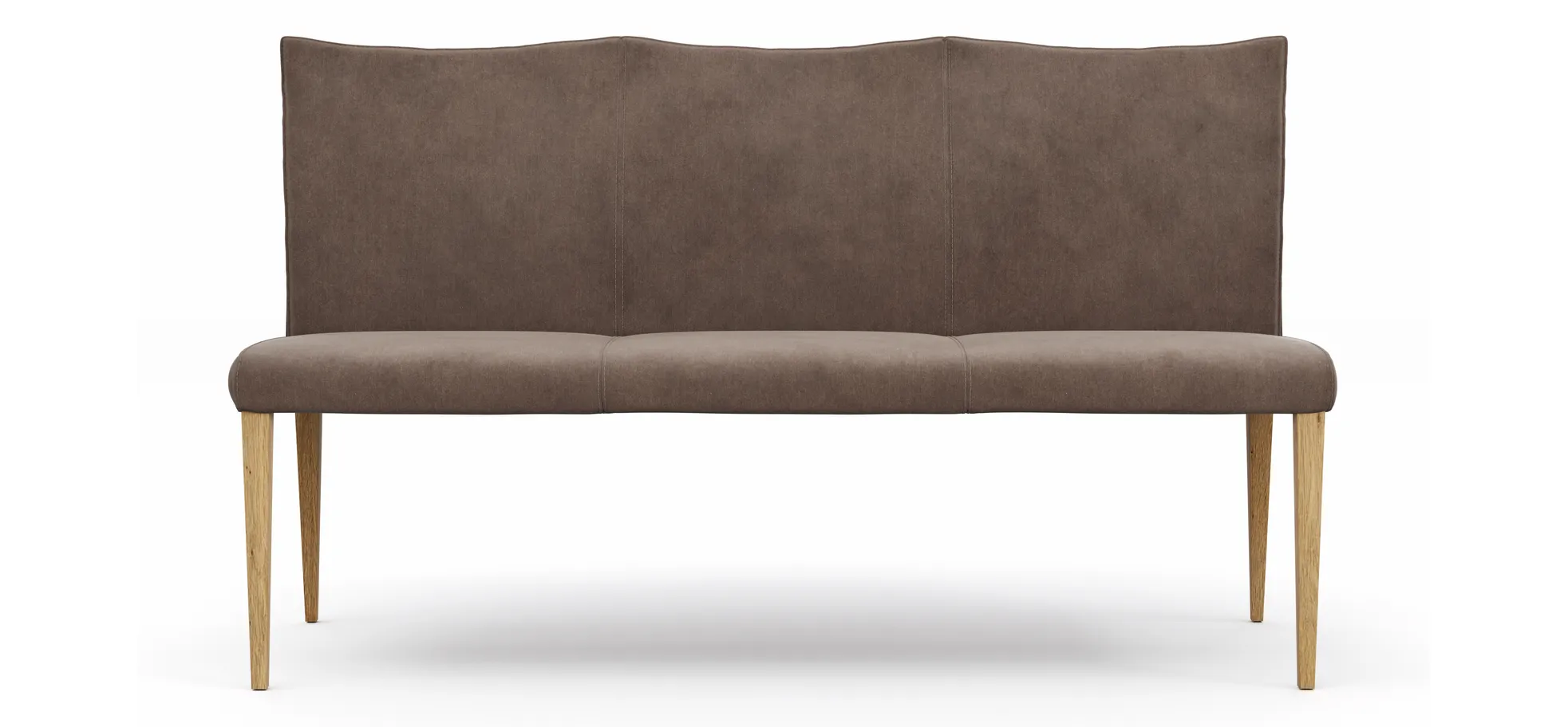 Polsterbank Florea - Breite ca. 155 cm, Stoff, Dunkelbraun