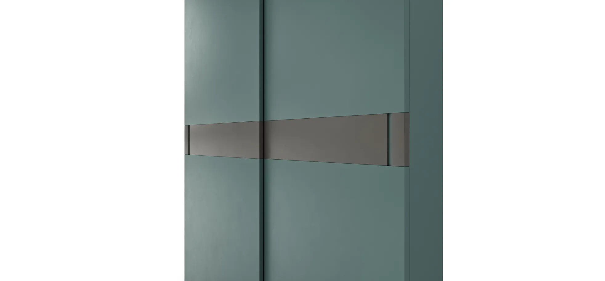 Schiebetürenschrank Loretto - B ca. 280 cm, Lack matt, Salbeigrün