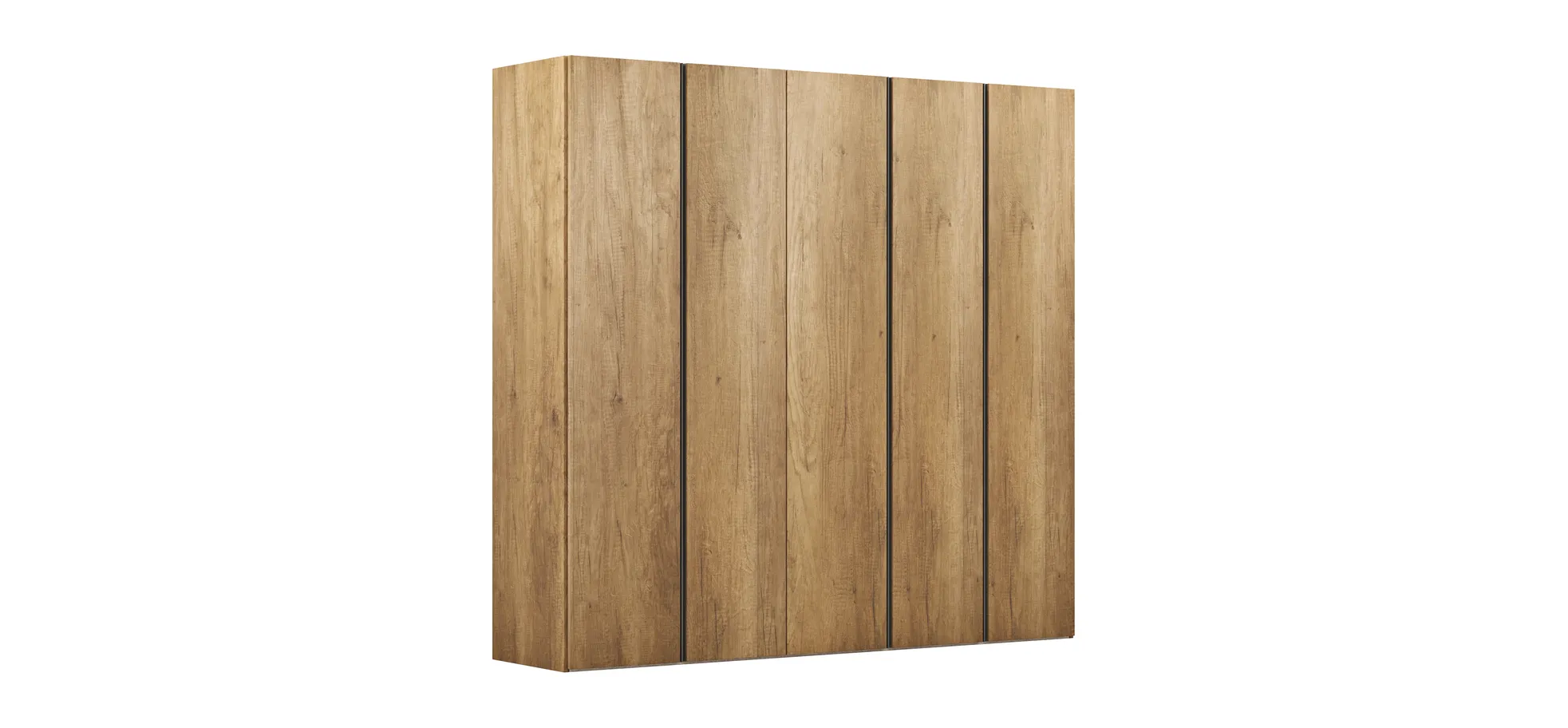 Drehtürenschrank Loretto - B ca. 254 cm, Melamin Astig hell 101954