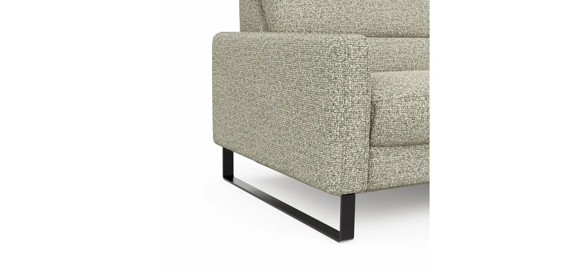 Ecksofa Valera - 3-Sitzer mit Longchair rechts inkl. Rückenlehne verstellbar und Relaxfunktion motorisch, Stoff, Limone
