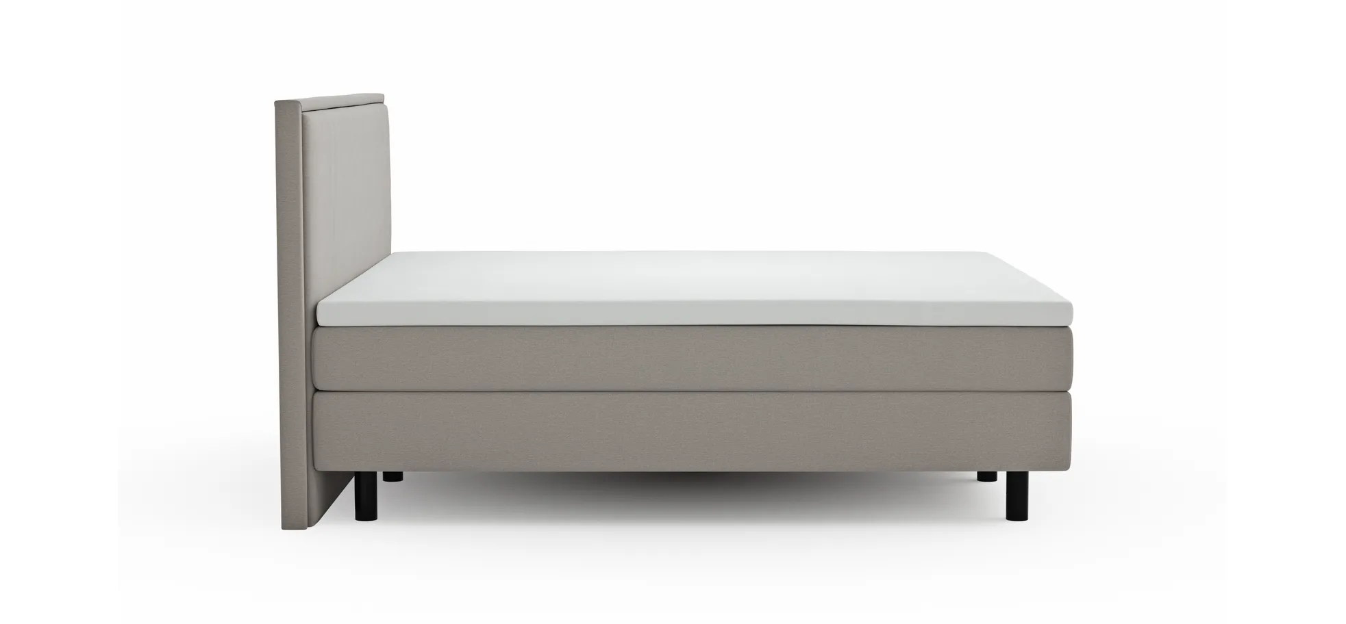 Boxspringbett Valencia - Liegefläche ca. 180x200 cm, Stoff, Mauve