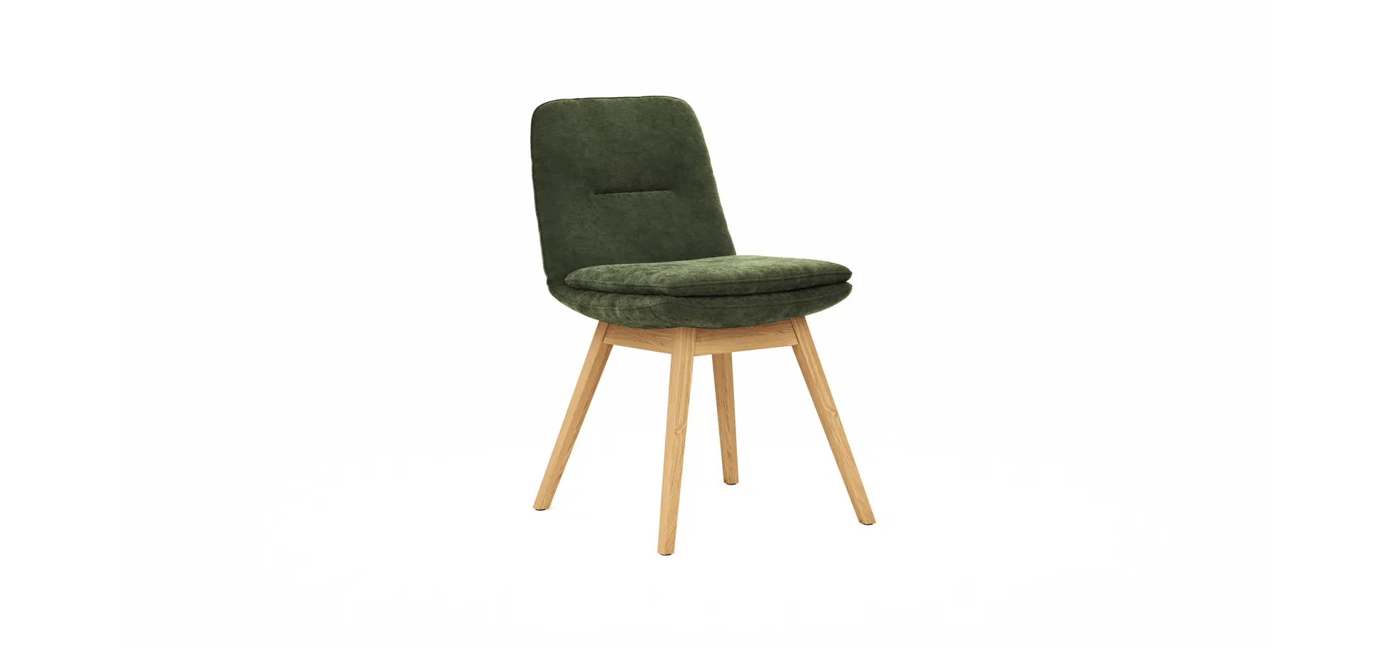 Polsterstuhl Macano - Stoff, Olive 1022513