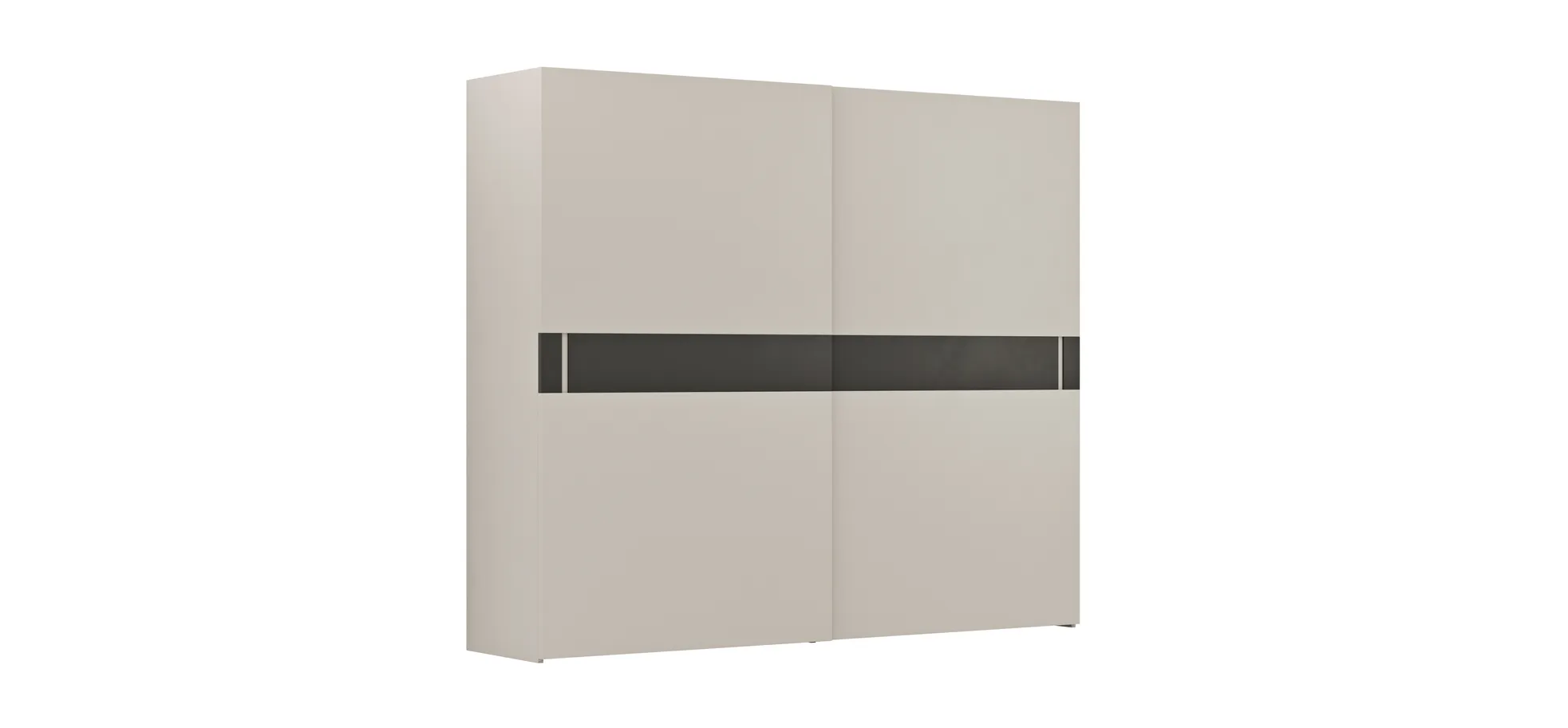 Schiebetürenschrank Loretto - B ca. 280 cm, Lack matt, Perlmutt 117581