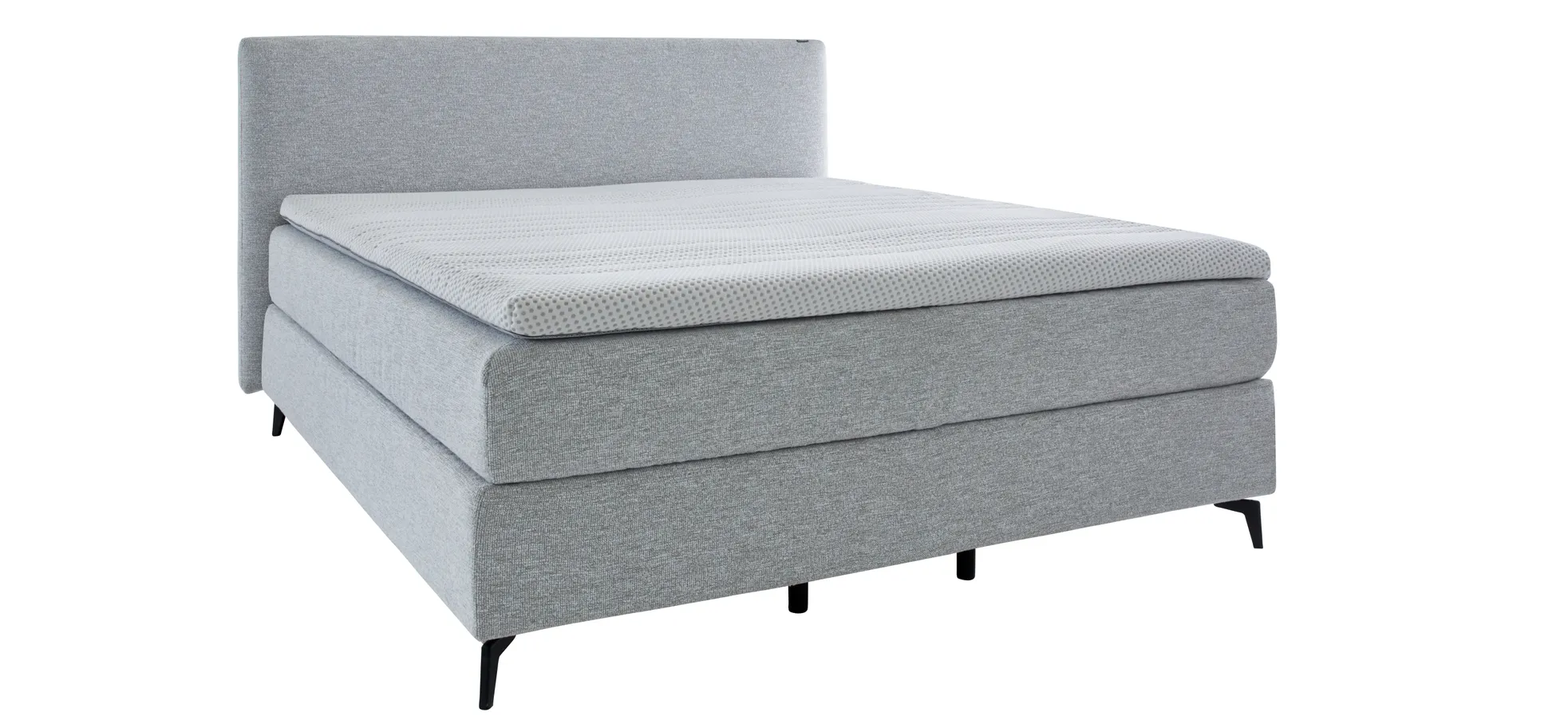 Boxspringbett Delia - Liegefläche ca. 180x200 cm, Stoff, Ecru 3027030