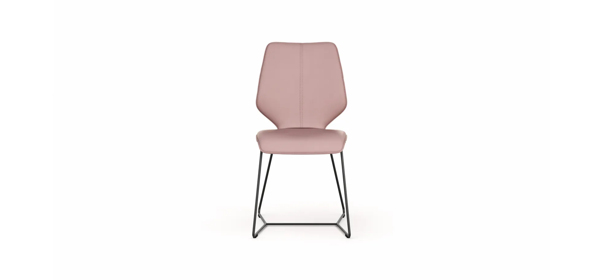 Stuhl Penthouse - Leder, Mauve, Kufen, Anthrazit
