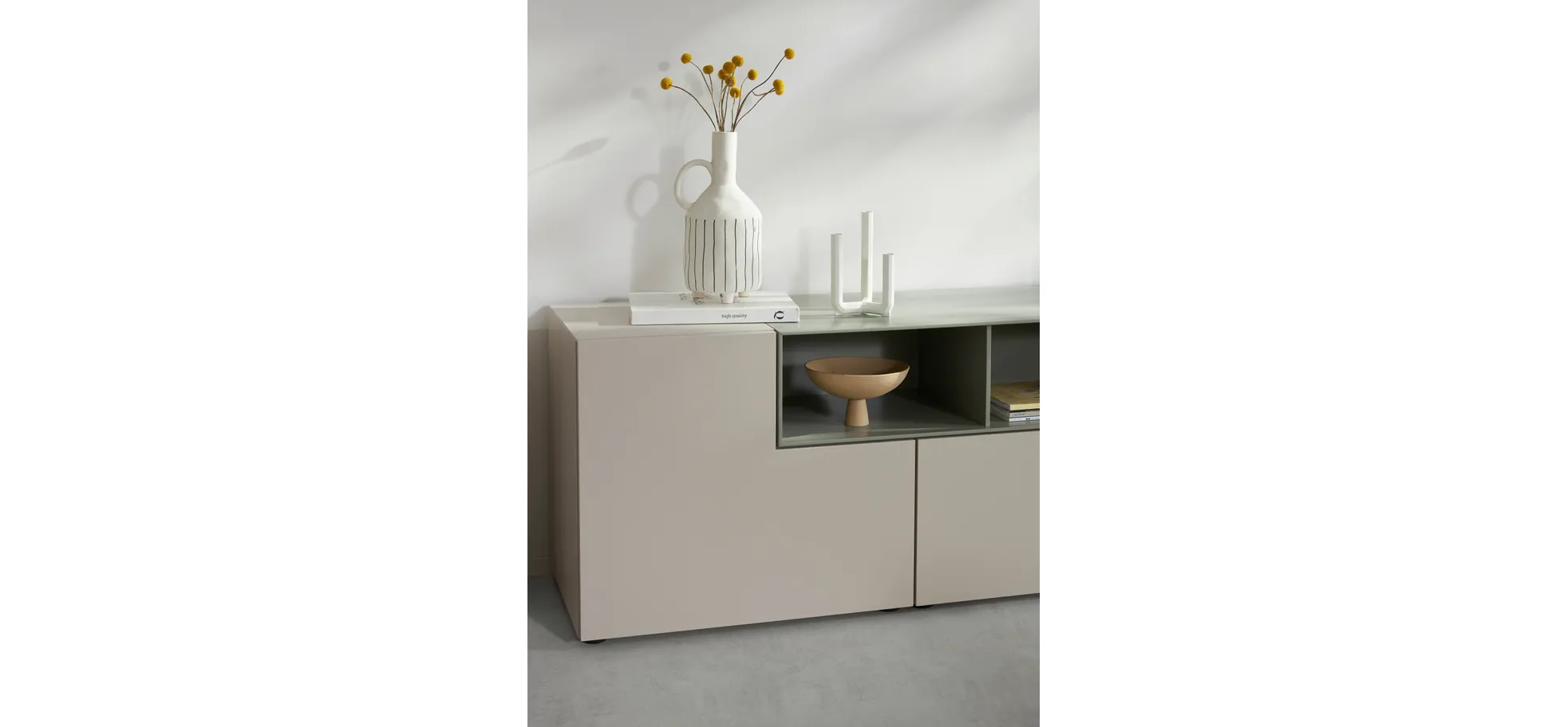 Sideboard 3900 - BHT ca. 220x62x45 cm, Lack, Kaschmir
