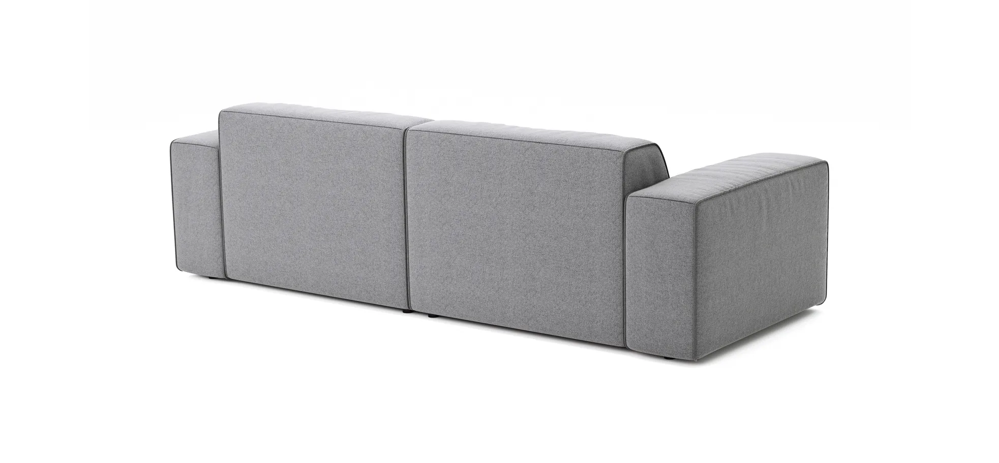 Sofa Elementos - 3-Sitzer, Stoff, Grau