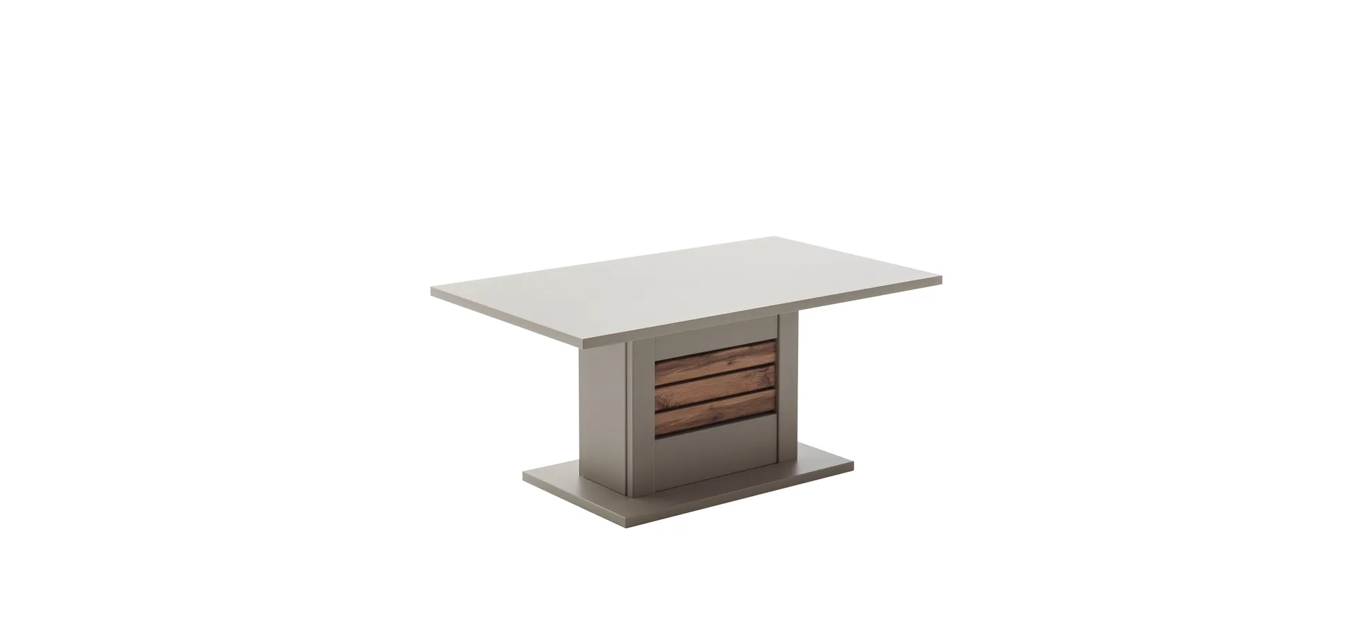 Couchtisch - LBH ca. 100x60x46 cm, Lack, graubeige