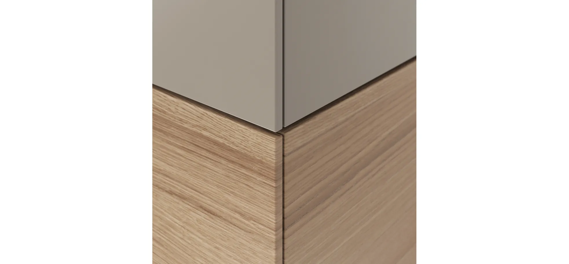 Drehtürenschrank Matera - BHT ca. 251x235x60 cm, Lack Matt, Kaschmir, Eiche, Milk