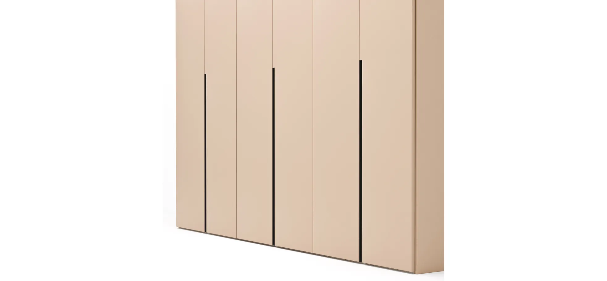 Drehtürenschrank Loretto - B ca. 280 cm, Lack matt, Sand