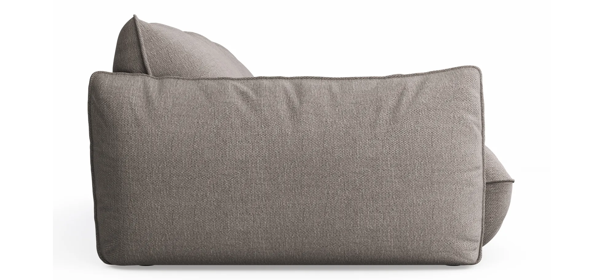 Sofa Fluffy - 4-Sitzer inkl. Rückenlehne verstellbar, Stoff, Taupe