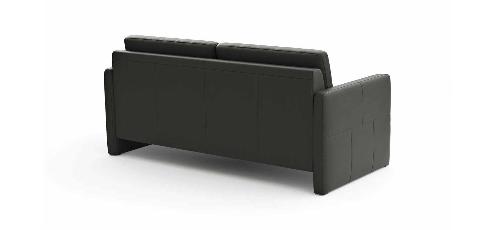 Sofa Arima - 2,5-Sitzer, Leder, Anthrazit