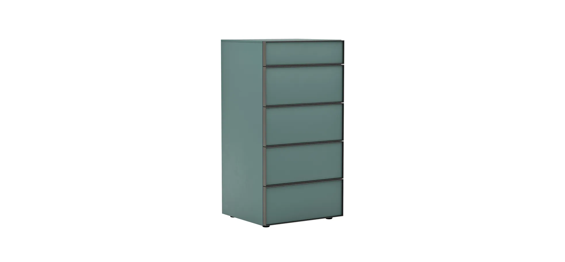 Kommode Loretto - BHT ca. 60x115x53 cm, Lack matt, Salbeigrün 114397