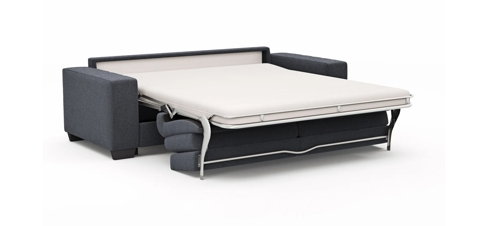 Sofa Nuoro - 3-Sitzer inkl. Schlaffunktion, Stoff, Eisblau