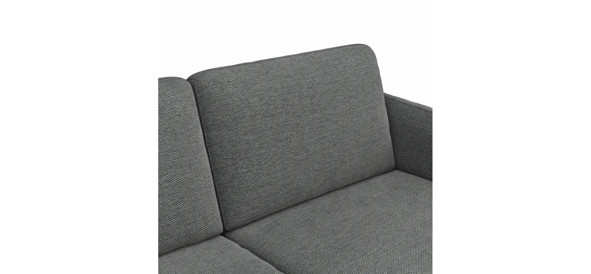 Ecksofa  Enna - Ecke links, 3-Sitzer, Sitzvorzug (motorisch), Stoff, Anthrazit