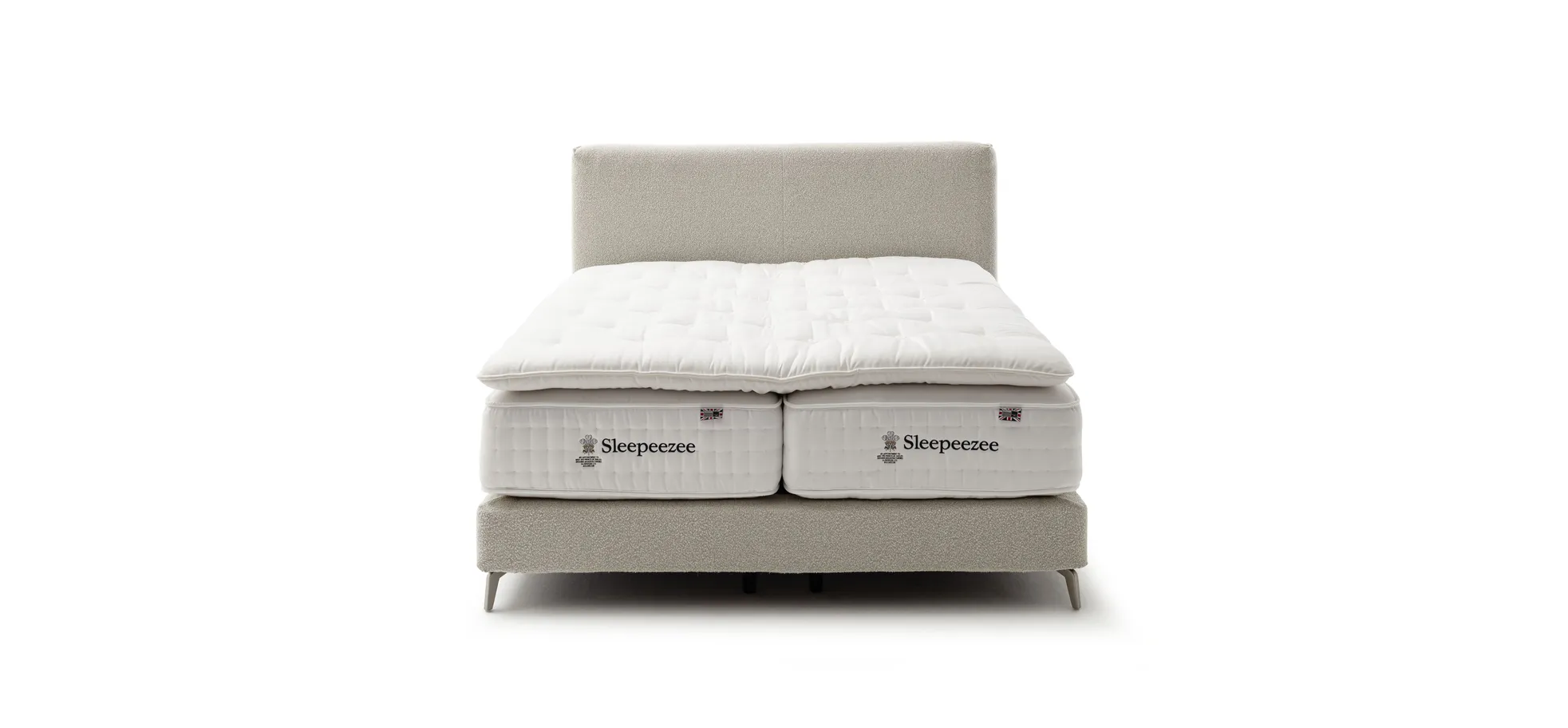  Boxspringbett Contur 4600 - Liegefläche  ca.180x200 cm, Boucle, Beige