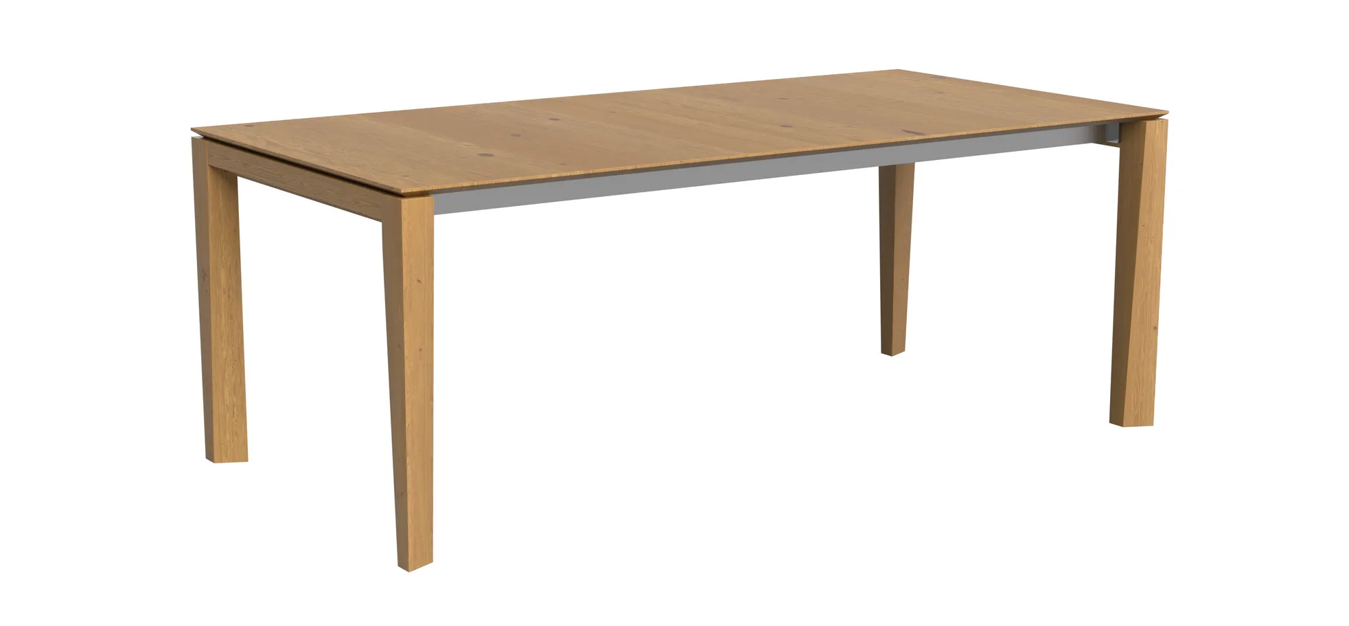 Esstisch 3400 - ausziehbar, LB ca. 200x100 cm, Asteiche massiv, Geölt, Gedrehter Fuss 107023