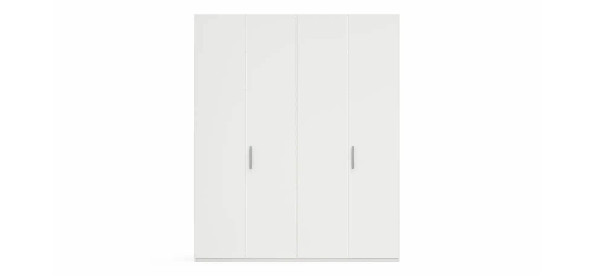 Drehtürenschrank Viana - B. ca. 200 cm, Lack, Weiß