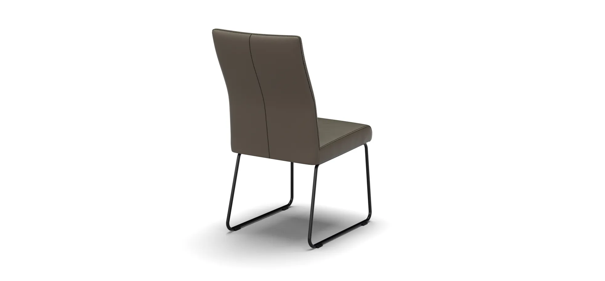 Polsterstuhl Carmelo - Leder, Olive